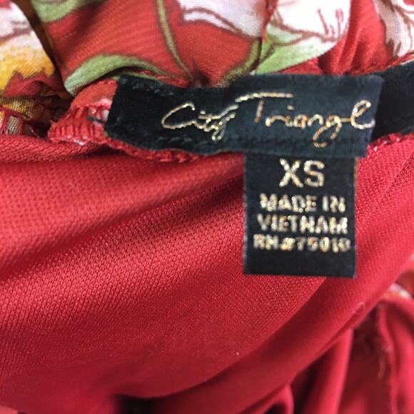 City Triangles Halter Dress Rust Teagreen XS - Picture 11 of 14